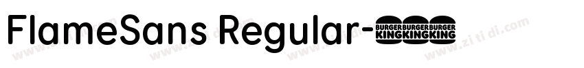 FlameSans Regular字体转换